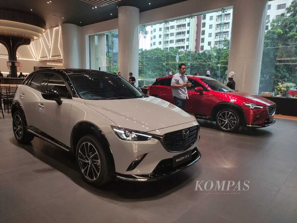The New Mazda CX-3 diluncurkan di Mazda Indonesia Headquarter di Simprug, Jakarta Selatan, Kamis (29/2/2024).