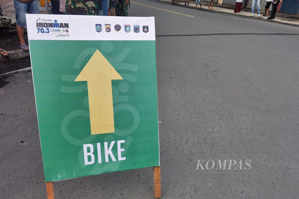 Marka Jalur Sepeda Ironman 70.3 Lombok