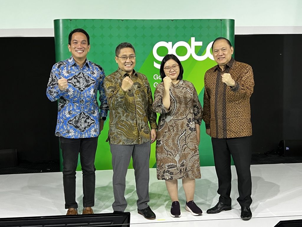 Peluncuran Riset LPEM UI: Dampak Ekonomi Ekosistem GoTo pada Perekonomian Nasional di tahun 2022, Rabu (29/3/2023), di Jakarta.