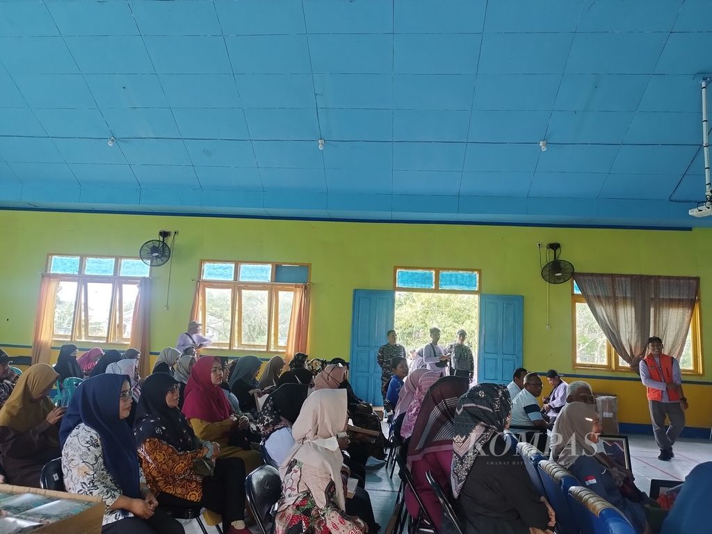 Suasana kegiatan Ekspedisi Rupiah Berdaulat 2024 di kantor Kecamatan Bunyu, Kabupaten Bulungan, Kalimantan Utara, Rabu (28/2/2024).