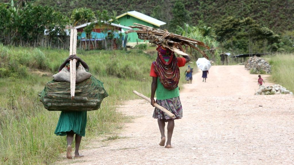 Kehidupan penduduk di daerah Idakotu, Kabupaten Dogiyai, Papua, Maret 2018. 