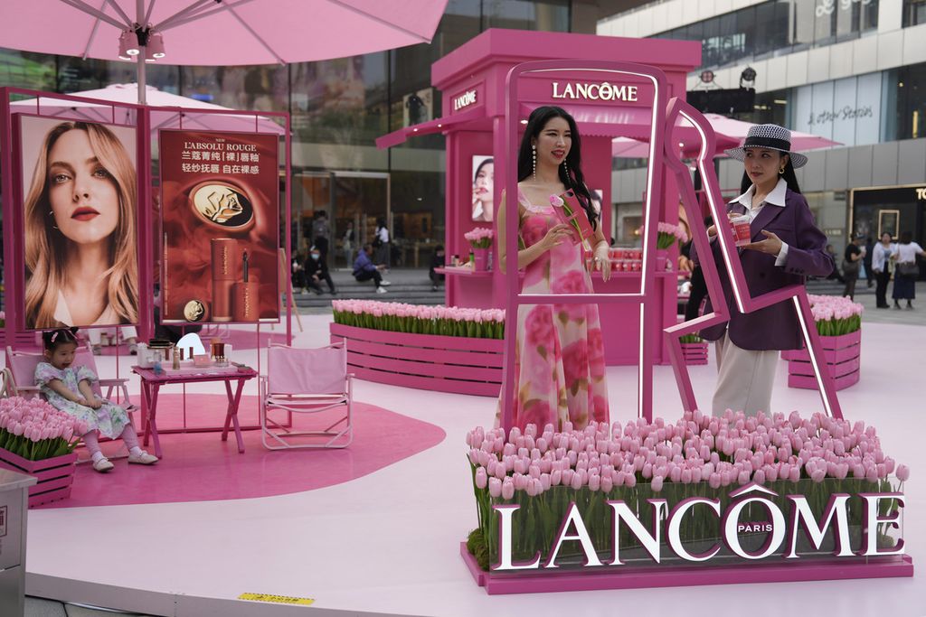 Cosmetics exhibition in Beijing, China, on April 12, 2024.