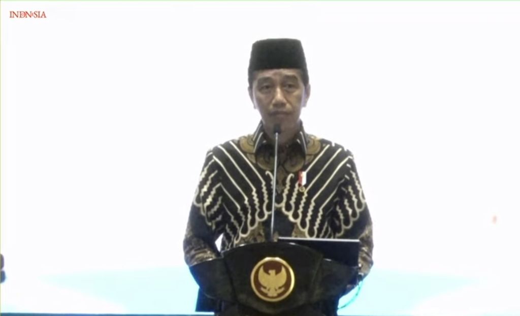 Presiden Joko Widodo meresmikan pembukaan Kongres Himpunan Mahasiswa Islam (HMI) XXXII dan Munas Kohati XXV Tahun 2023 di Kabupaten Kubu Raya, Provinsi Kalimantan Barat, Jumat (24/11/2023).
