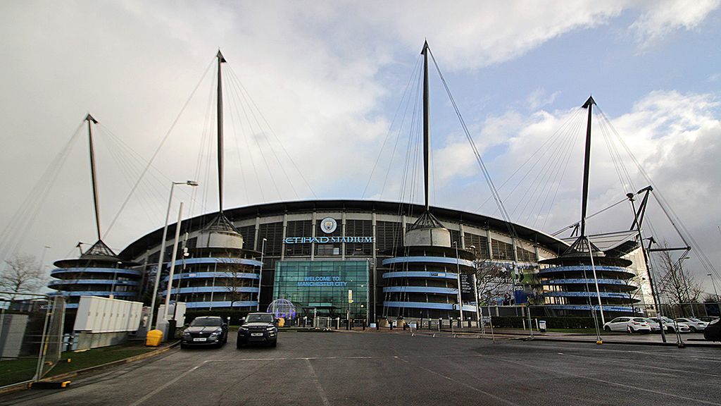 Suasana markas Manchester City, Stadion Etihad di Manchester, Inggris, Kamis (28/12). 