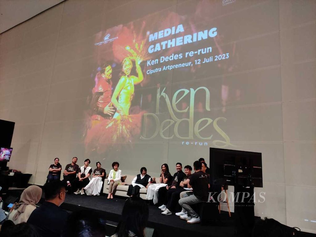 Media Gathering dan Peluncuran Album Musikal Ken Dedes pada Berbagai Platform Music Streaming digelar di Jakarta, Rabu (12/7/2023).