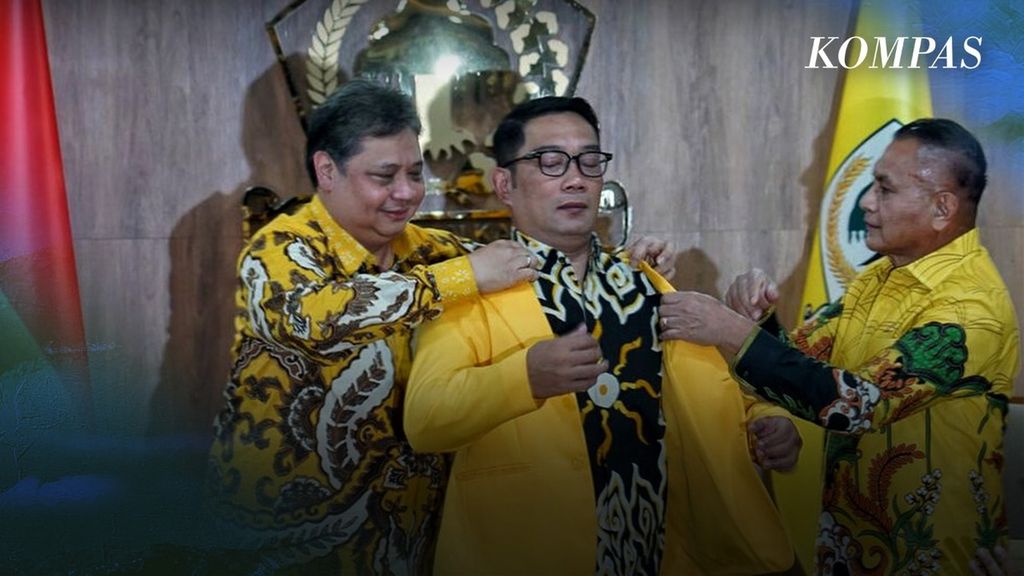 Gubernur Jawa Barat Ridwan Kamil, Rabu (18/1/2023), resmi bergabung dengan Partai Golkar. Keputusan Ridwan Kamil dinilai bisa mengubah peta politik menjelang Pilkada 2024.