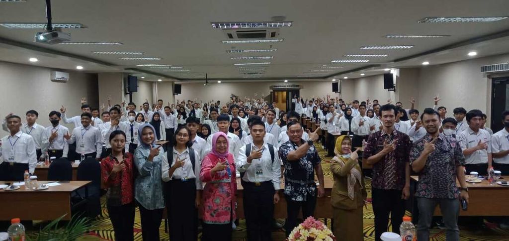 Suasana pelatihan memasuki dunia kerja bagi siswa SMK se-Kabupaten Malang pada 2-5 Mei 2023 di Malang. 