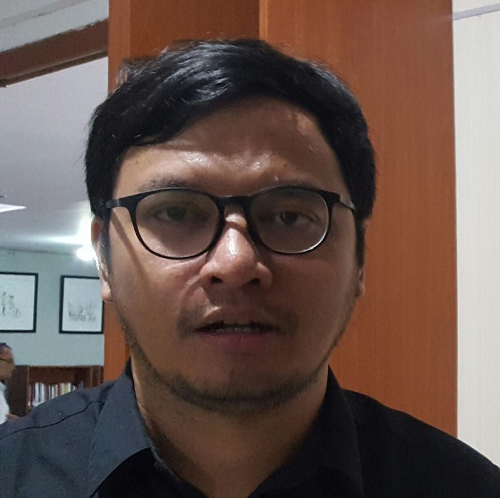 Peneliti Populi Center, Rafif Pamenang Imawan, saat ditemui Kompas di kantornya, Jakarta, Senin (27/11).