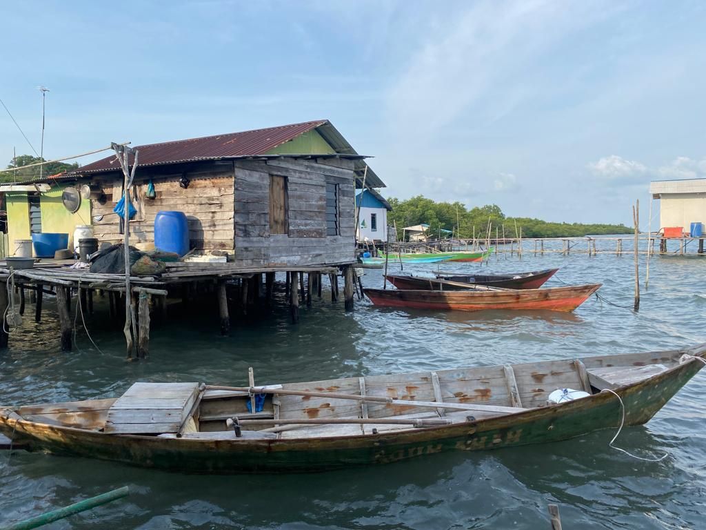 The atmosphere in Tanjung Banun Village, Galang District, Rempang Island, Riau Islands (on Tuesday, 26th of September, 2023) is the relocation site for residents in Rempang. Five villages are the priority for the initial relocation, namely Belongkeng, Pasir Panjang, Pasir Merah, Sembulang Tanjung, and Sembulang Hulu. Approximately 950 families are located in those villages.