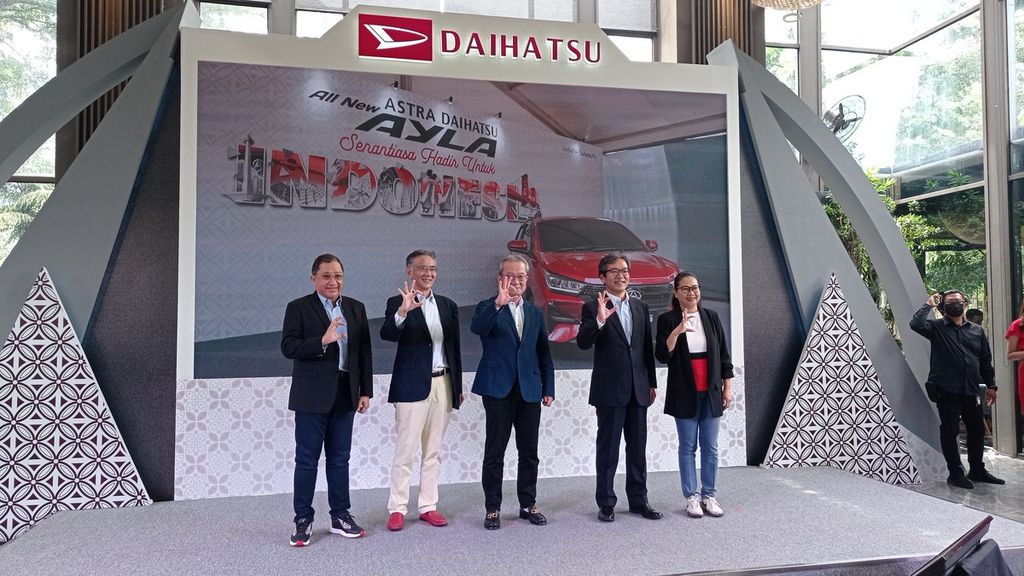 PT Astra Daihatsu Motor mengenalkan All New Astra Daihatsu Ayla di Hutan Kota Gelora Bung Karno, Senayan, Jakarta Pusat, Rabu (15/2/2023).