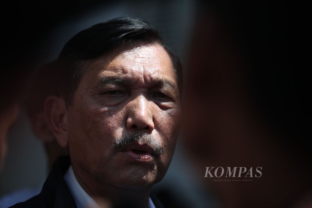 Menteri Koordinator Bidang Kemaritiman dan Investasi Luhut B Pandjaitan