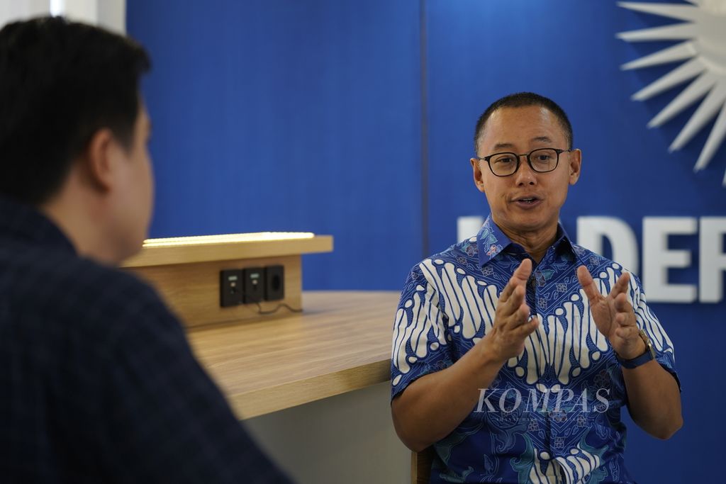 Sekretaris Jenderal Partai Amanat Nasional (PAN) Eddy Soeparno saat ditemui harian <i>Kompas</i> di kantor DPP PAN, Jakarta Selatan, Rabu (5/4/2023).