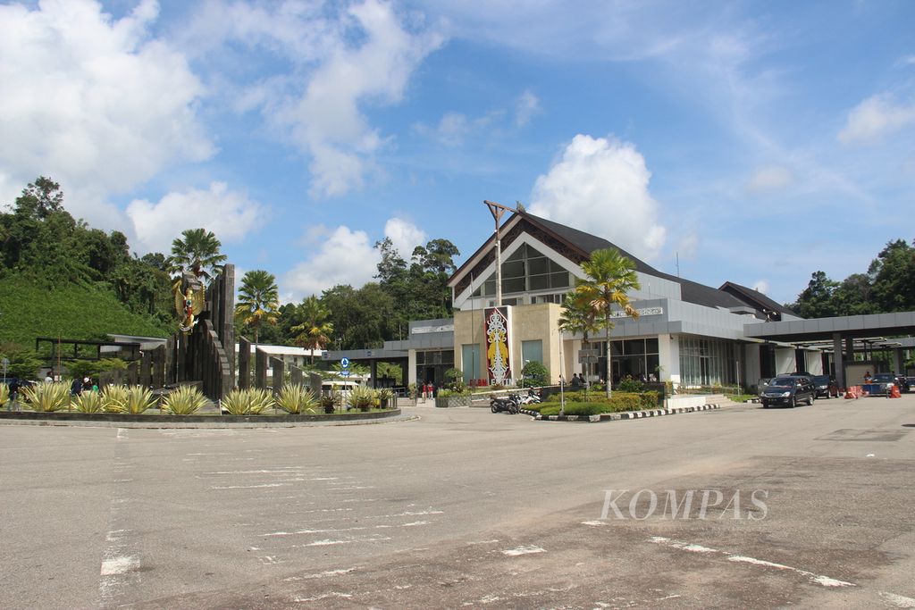 Pos Lintas Batas Negara (PLBN) di Entikong, Kabupaten Sanggau, Kalimantan Barat, Rabu (20/12/2023).