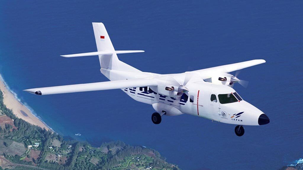 Pesawat N219 yang dikembangkan Lembaga Penerbangan dan Antariksa Nasional bersama PT Dirgantara Indonesia.