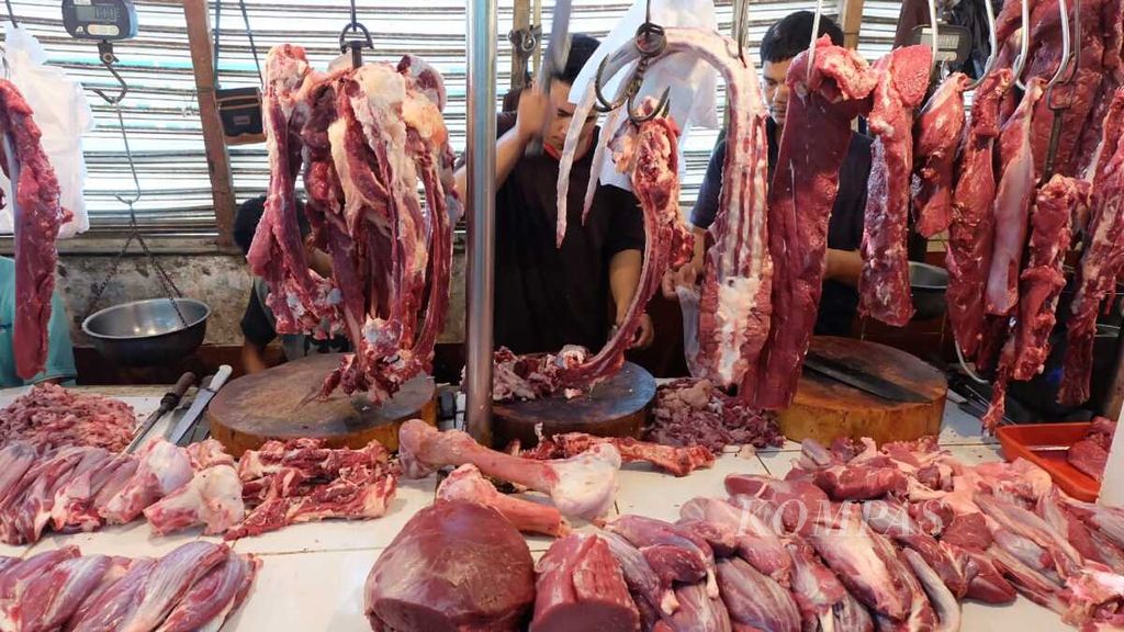 ILUSTRASI: Pedagang daging sapi
