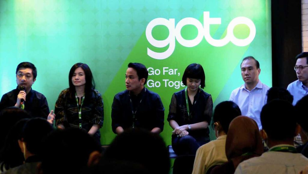 Jajaran manajemen GoTo menggelar acara ramah-tamah dengan media nasional dan internasional, Kamis (16/2/2023) malam, di Jakarta. 