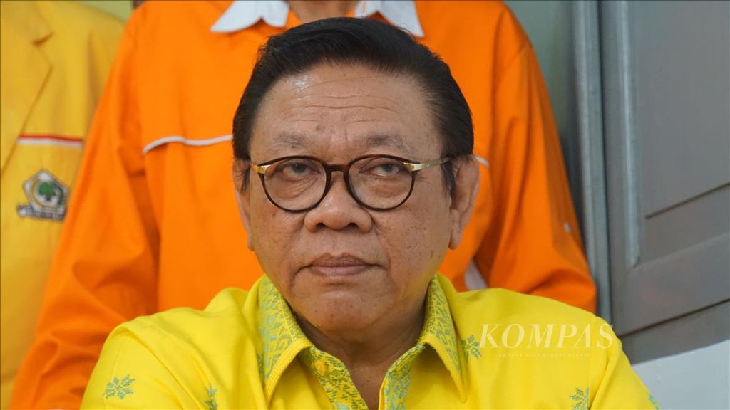 Ketua Dewan Pakar Partai Golkar Agung Laksono di Bantul, Daerah Istimewa Yogyakarta, Sabtu (3/8/2019).