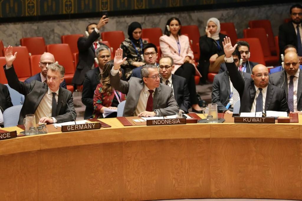 Suasana sidang Dewan Keamanan Perserikatan Bangsa-Bangsa pada Selasa (17/9/2019). DK PBB meloloskan Resolusi 2489 dengan mandat baru bagi United Nations Mission in Afghanistan (UNAMA) di Afghanistan.