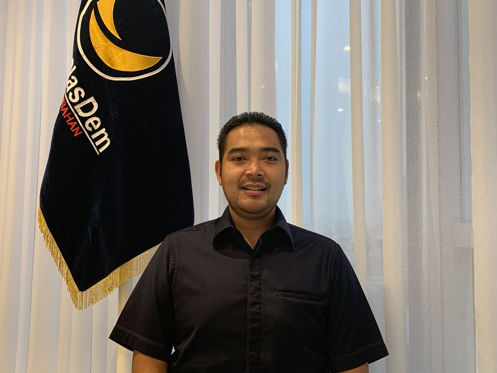 Ketua Koordinator Pemenangan Pemilu Partai Nasdem Prananda Surya Paloh saat ditemui di Nasdem Tower, Jumat (22/4/2022).