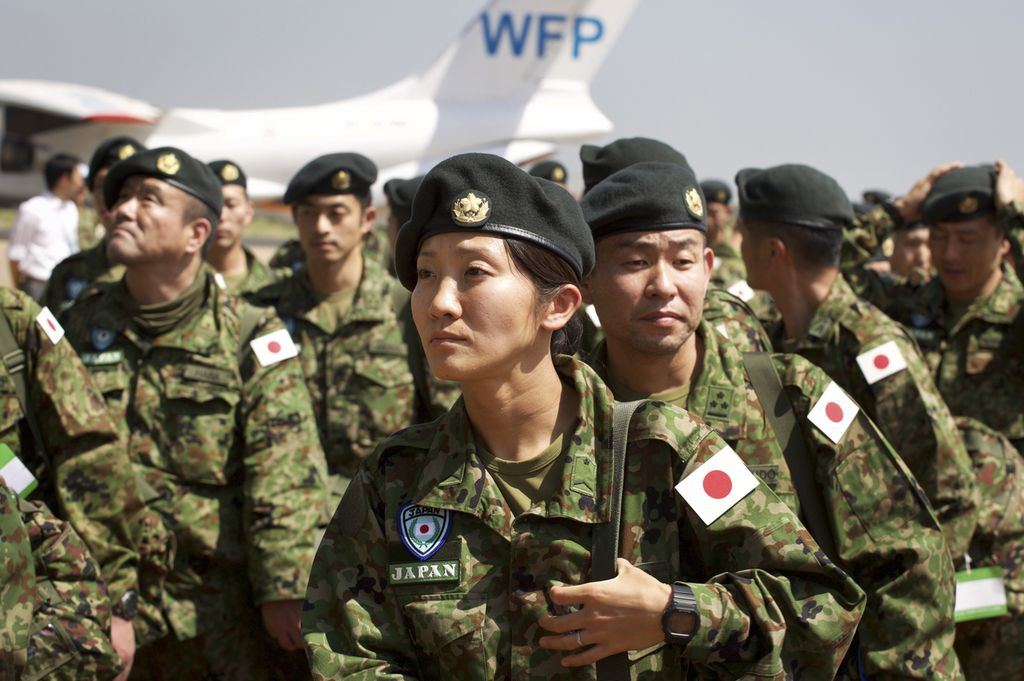 Anggota Pasukan Bela Diri Jepang ikut Pasukan Penjaga Perdamaian di Sudan Selatan pada November 2021.