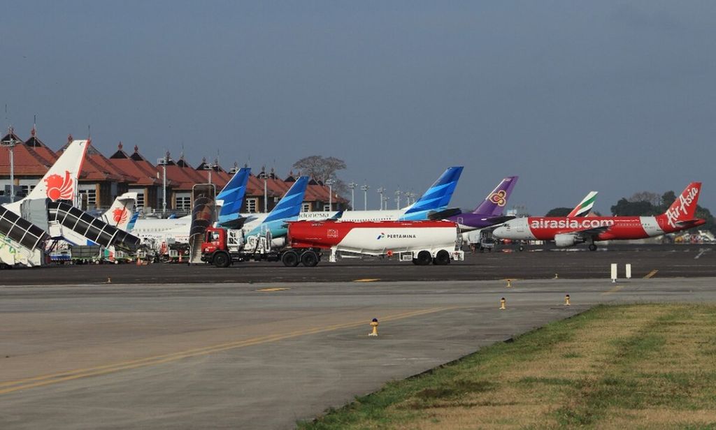 Suasana di area Bandara Internasional I Gusti Ngurah Rai, Badung, Bali, dalam dokumentasi PT Angkasa Pura I (Persero) Bandara Internasional I Gusti Ngurah Rai. PT Angkasa Pura I (Persero) menyiapkan pemberlakuan penyesuaian operasional bandara, 12-18 November 2022, untuk kegiatan KTT G20 di Bali.