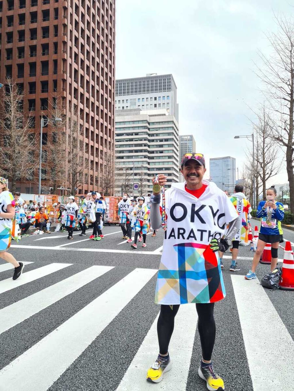 Penulis usai menuntaskan Tokyo Marathon yang digelar (05/03/2023) 