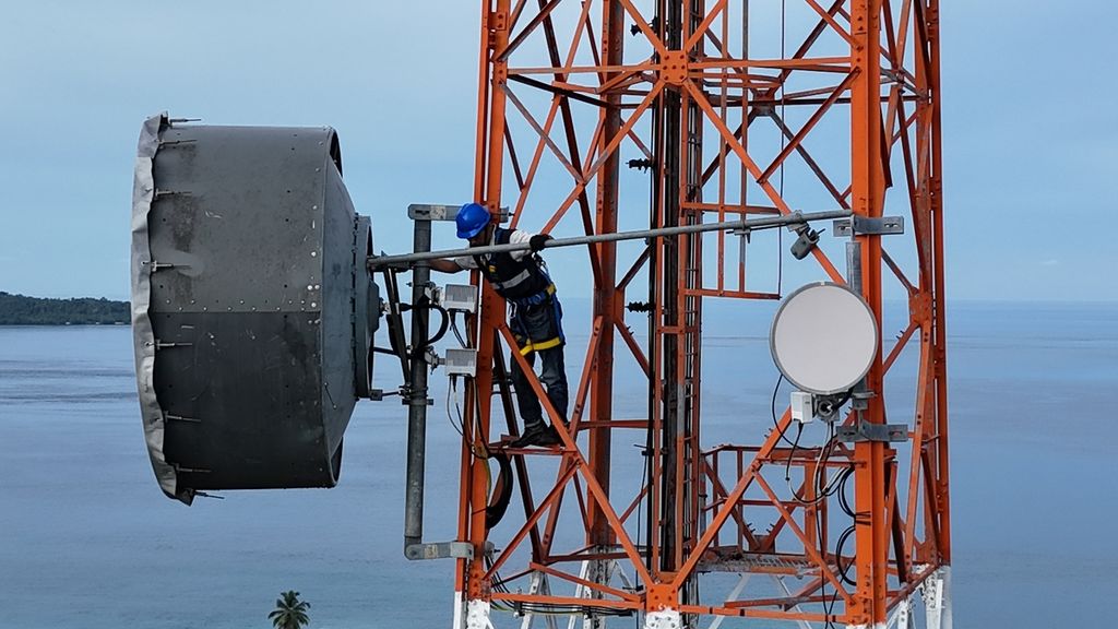 BTS 4G Telkomsel di Kepulauan Mentawai, Sumatera Barat, Selasa (23/9/2024).