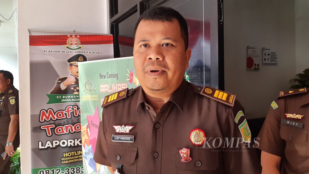 Kepala Seksi Tindak Pidana Umum Kejaksaan Negeri Kabupaten Bekasi Ludy Himawan, di Kantor Kejaksaan Negeri Kabupaten Bekasi, Jawa Barat, Senin (7/8/2023).