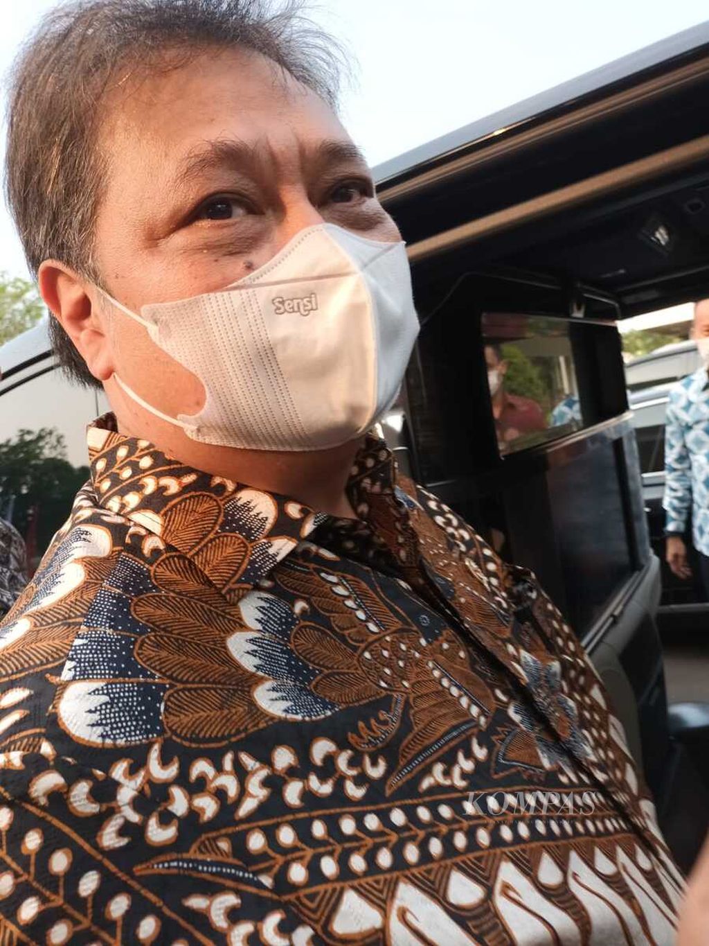 Ketua Umum Partai Golkar Airlangga Hartarto di Kompleks Istana Kepresidenan, Jakarta, Rabu (24/8/2022).