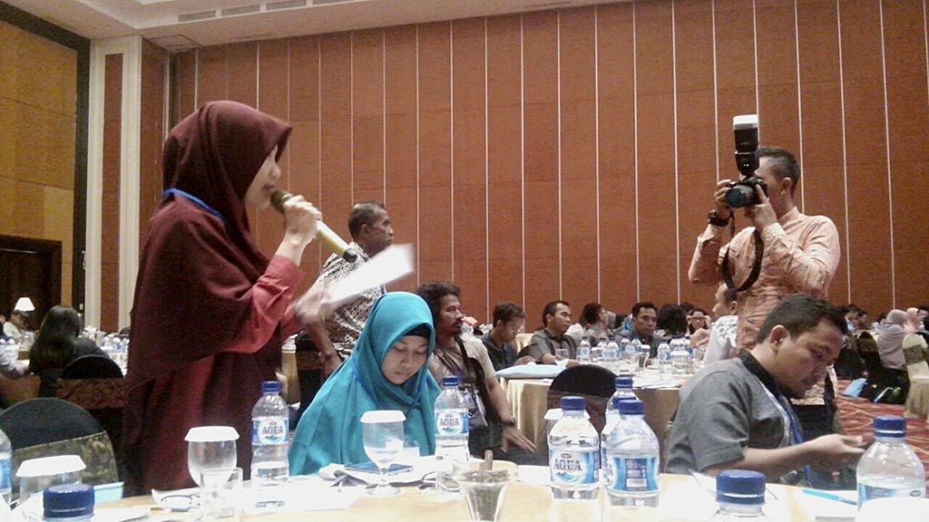 Suasana  seminar tentang etika untuk warganet di Solo, Jawa Tengah, pertengahan Desember 2017. Di acara ini, para warganet diingatkan untuk bersama-sama melawan hoaks alias berita bohong.