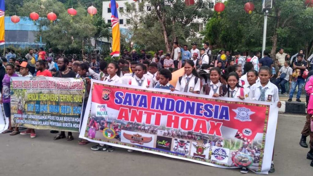 Deklarasi Papua Anti Hoaks di Jayapura pada 13 Maret 2018.