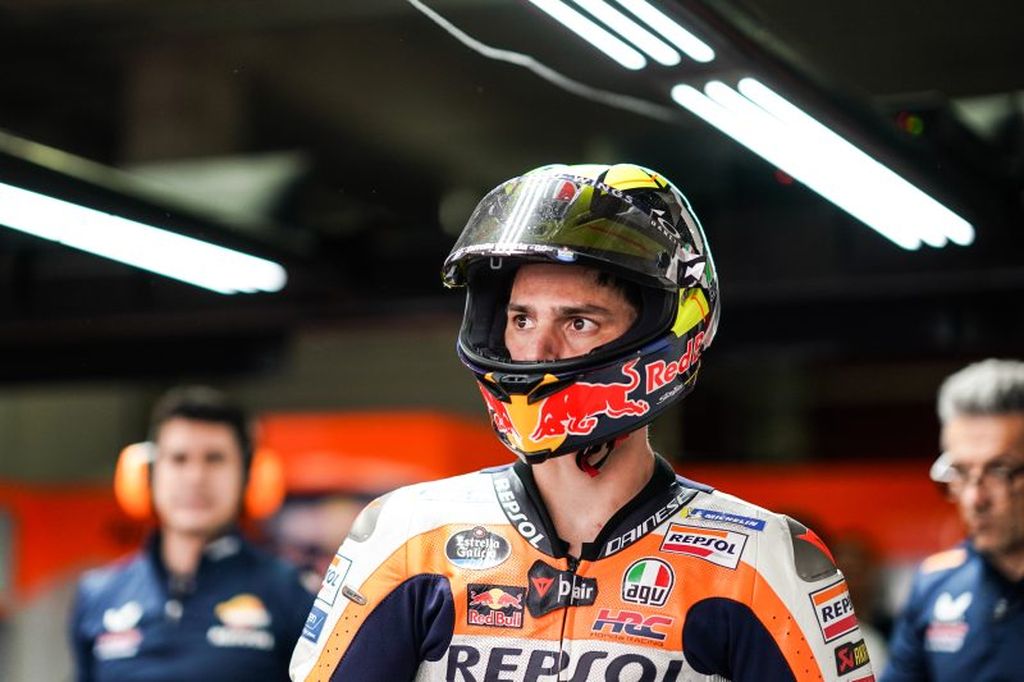 Joan Mir pebalap tim Repsol Honda MotoGP dipastikan absen dalam balapan utama MotoGP seri Argentina, Senin (3/4/2023) dini hari WIB.