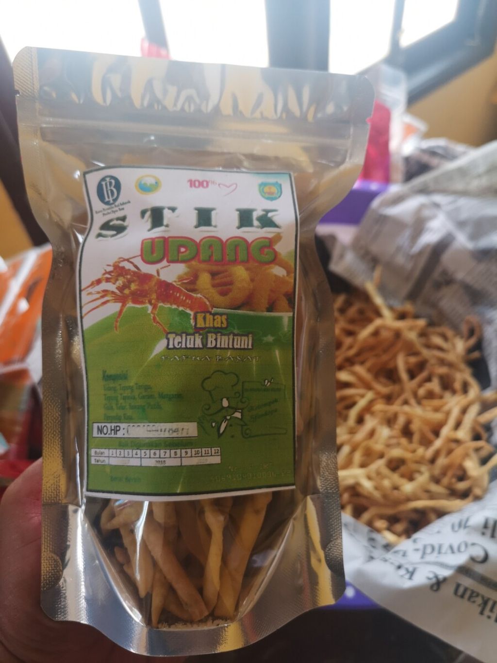 Processed product from shrimp made by Ida Padwa. This product is branded Sfandoya.