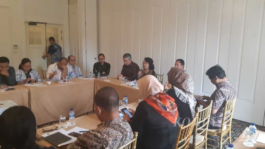 Suasana diskusi terbatas mengenai tindak pidana perdagangan orang (TPPO) di Jakarta, Kamis (10/10/2019). Acara ini digelar oleh Kementerian Luar Negeri.