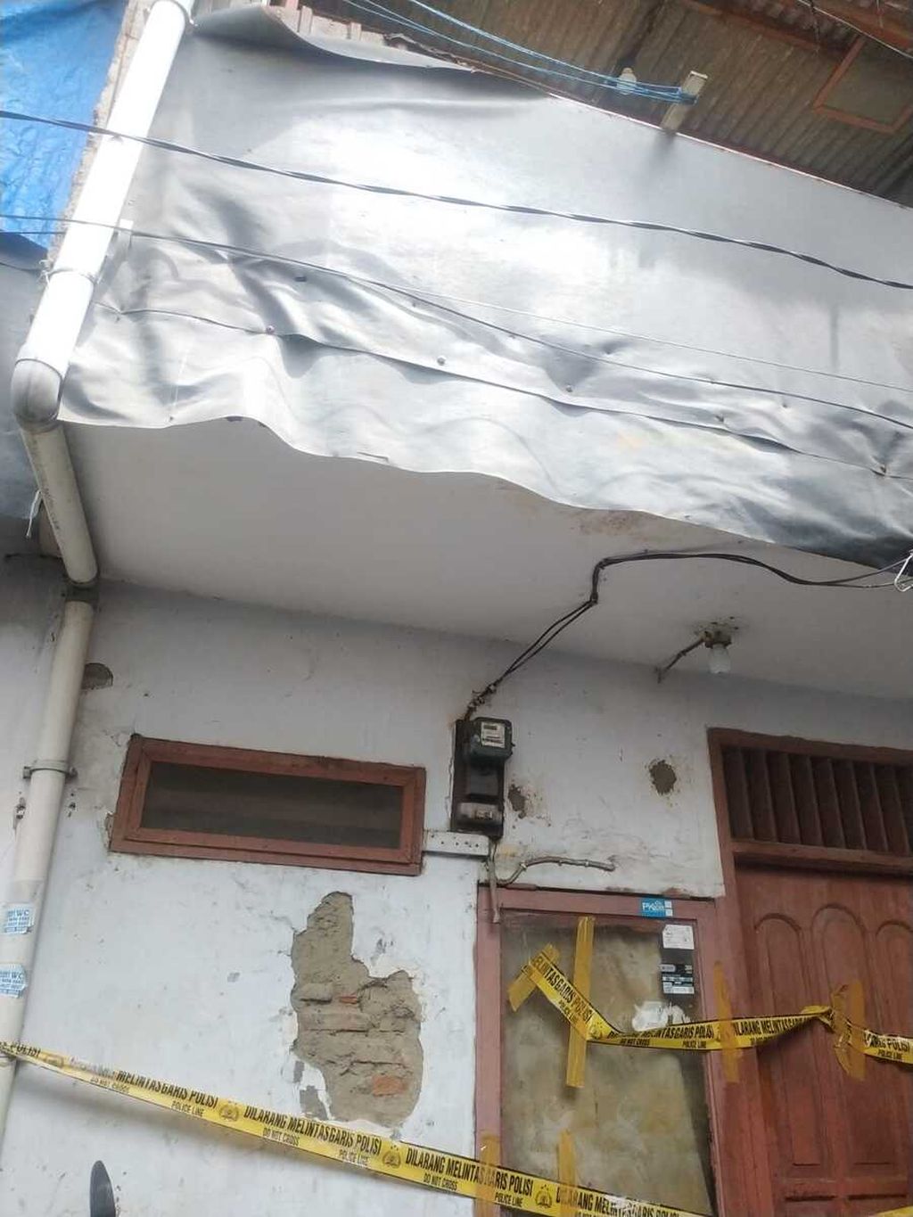 Kondisi rumah korban di RT 012/RW 007, Kelurahan Tangki, Kecamatan Tamansari, Jakarta Barat, Rabu (23/11/2022),