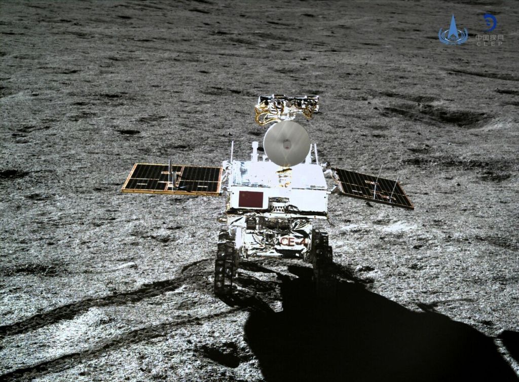 The image of the Yutu-2 rover taken from the Chang'e-4 lander was released by the Chinese National Space Administration (CNSA) on January 11, 2019. In the future, China plans to build an international base on the Moon.