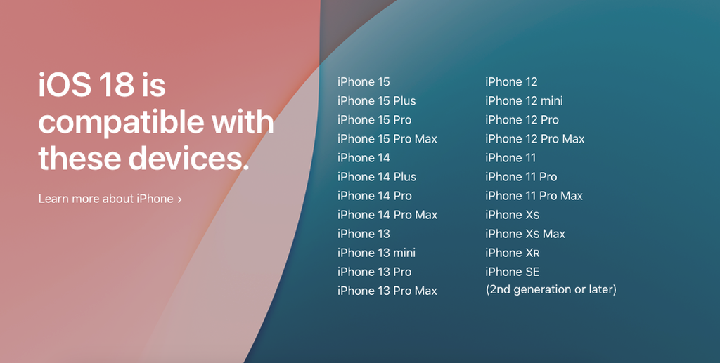 Daftar iPhone yang mendukung iOS 18.