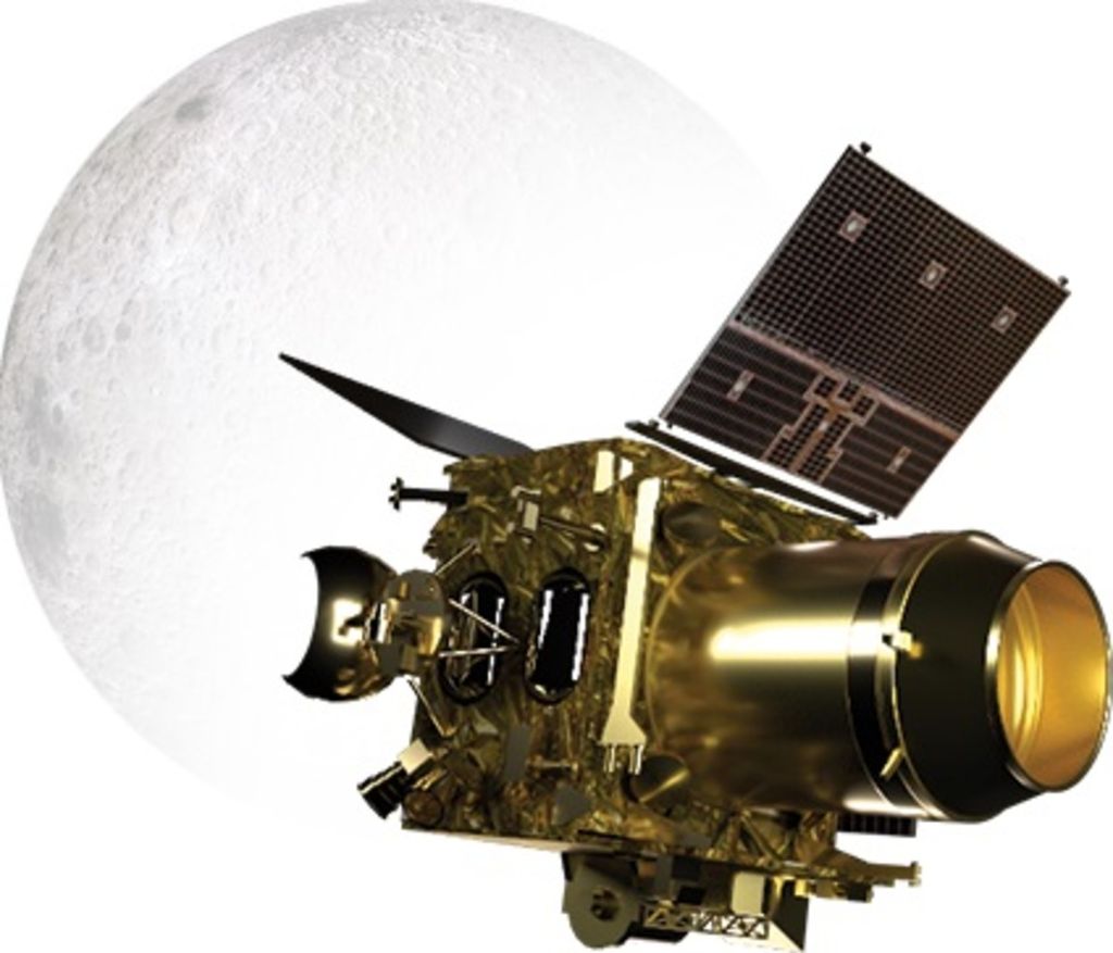 Ilustrasi wahana pengorbit Chandrayaan-2 yang akan mengitari Bulan.