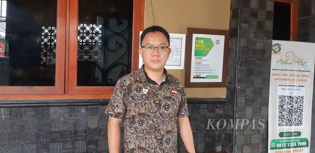 Khoirul, kuasa hukum Yayasan Istana Riyadhul Jannah, Beji, Depok, Jawa Barat, Senin (1/8/2022).