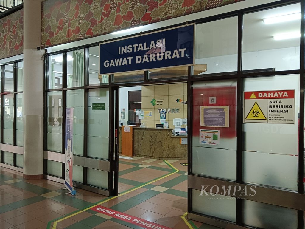 Ruang Instalasi Gawat Darurat Rumah Sakit Hasan Sadikin di Kota Bandung, Jumat (26/1/2024).