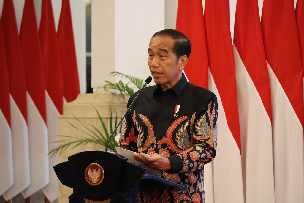 President Joko Widodo at the State Palace, Jakarta, Wednesday (29/11/2023).