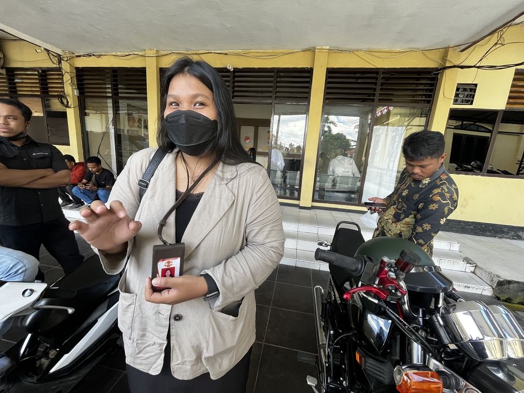 Pengacara korban kekerasan seksual dengan terlapor seorang guru besar di Universitas Halu Oleo, saat ditemui di Polresta Kendari, Sulawesi Tenggara, Kamis (4/8/2022).