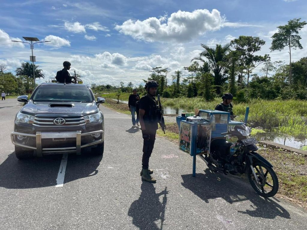 Lokasi pembacokan seorang penjual makanan oleh kelompok kriminal bersenjata di Distrik Deikai, Kabupaten Yahukimo, Papua Pegunungan, Rabu (3/5/2023).