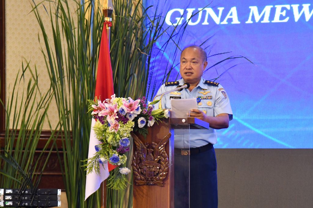 Wakil Kepala Staf Angkatan Udara Marsekal Madya TNI A Gustaf Brugman, Kamis (9/11/2023), di Jakarta.