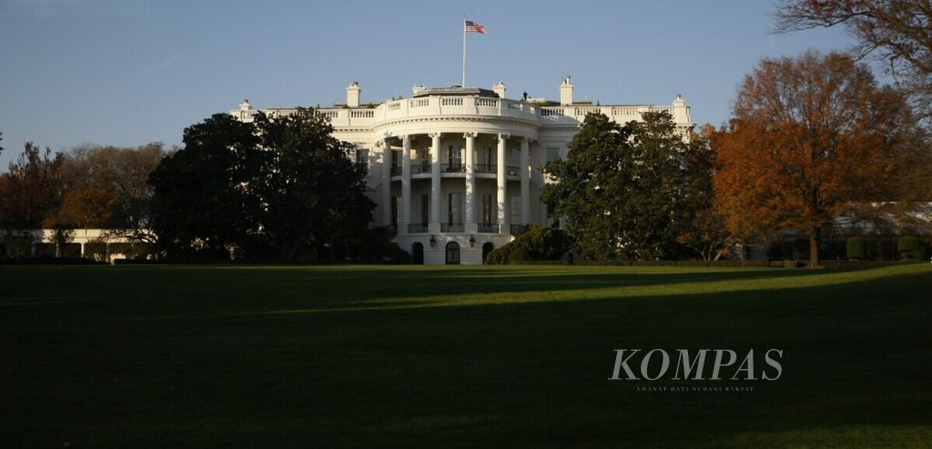 Gedung Putih, tempat Presiden Amerika Serikat berkantor dan memberikan keterangan pers. 