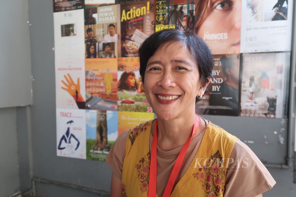 Produser Ursula Tumiwa saat ditemui di perhelatan Minikino Film Week 9, Denpasar, Bali, Kamis (21/9/2023).