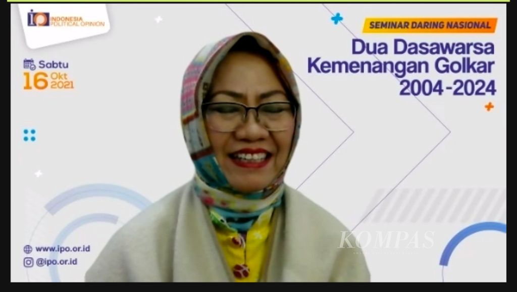 Peneliti senior di Pusat Penelitian Politik Badan Riset dan Inovasi Nasional (BRIN), Siti Zuhro.