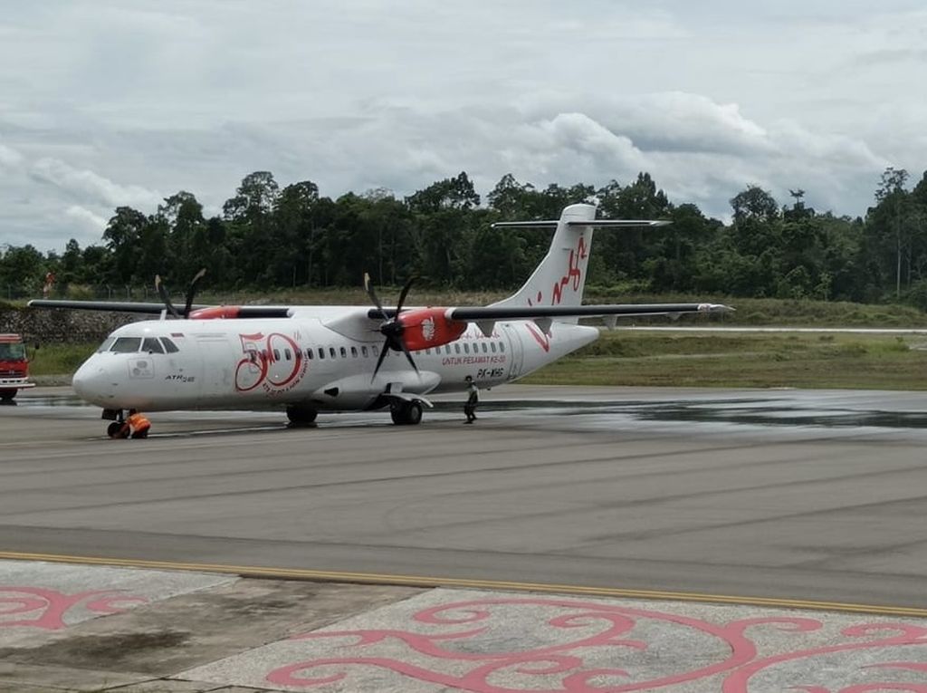 Maskapai Wings Air kembali melayani penerbangan rute Makassar-Selayar, Sulawesi Selatan, Jumat (3/3/2023).
