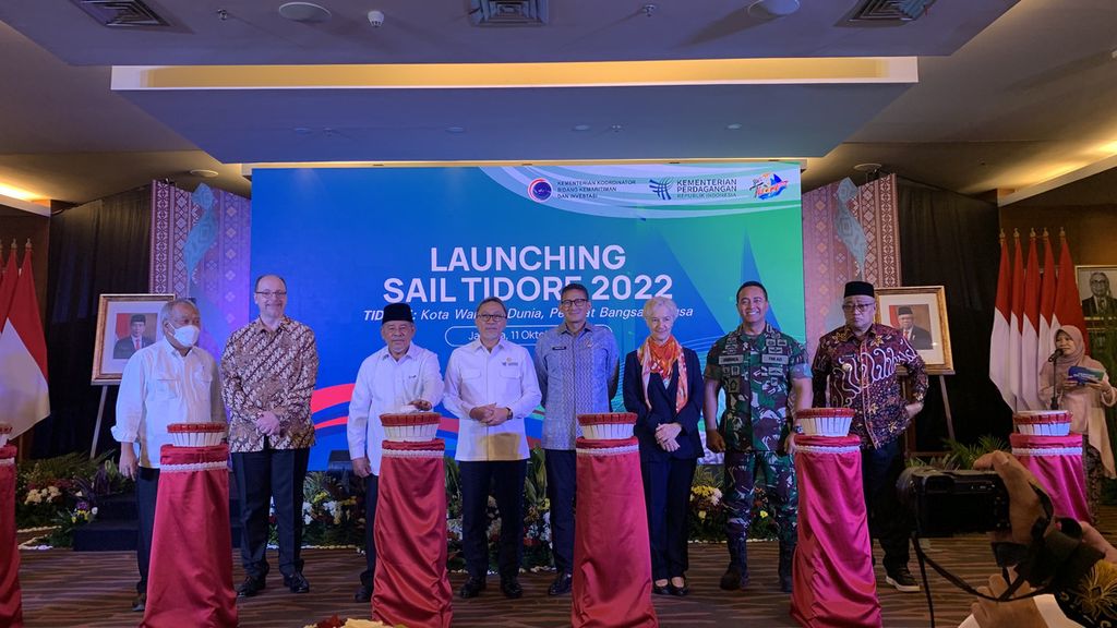 Kegiatan peluncuran Sail Tidore 2022 di Jakarta, Selasa (11/10/2022). Sail Tidore akan dipusatkan di Kota Tidore Kepulauan, Maluku Utara, pada 24-29 November 2022.