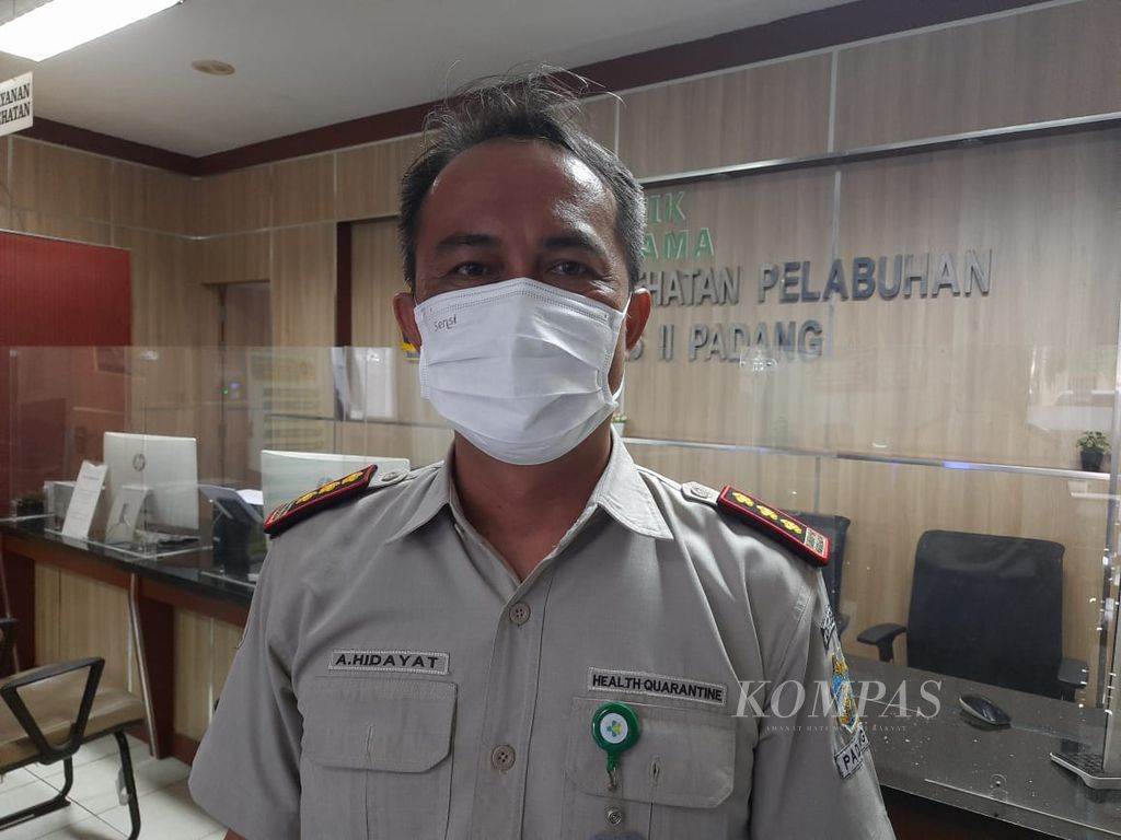 Kepala Kantor Pelabuhan Kelas II Padang Ahmad Hidayat ketika dijumpai di kantornya, Padang, Sumatera Barat, Kamis (29/9/2022).